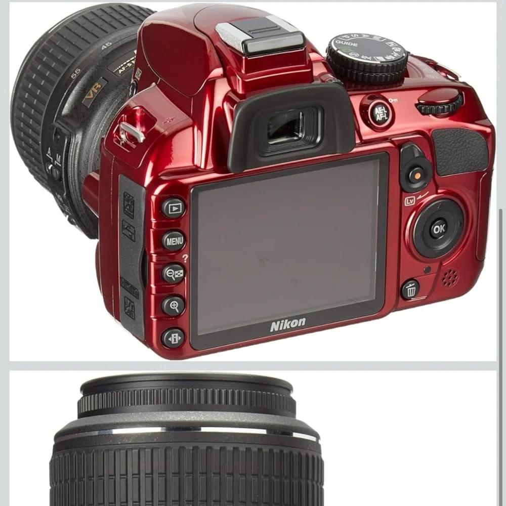 Nikon Burgundy DL3100 Camera with chargers